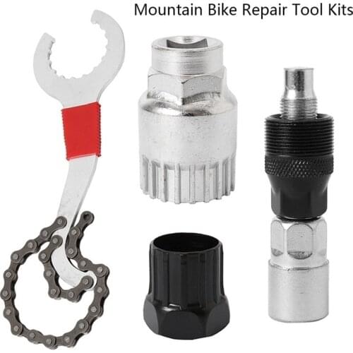 Portable Multifunctional Bicycle Repair Tool Kits Bike Chain Remover Bottom Bracket Wrench Cassette Freewheel Bottom Bracket