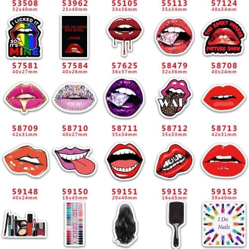 DIY Craft Supplies Sewing Accessories Cartoon Cosmetics Printed Planar Resins Mold 30 Pieces. PR-53508