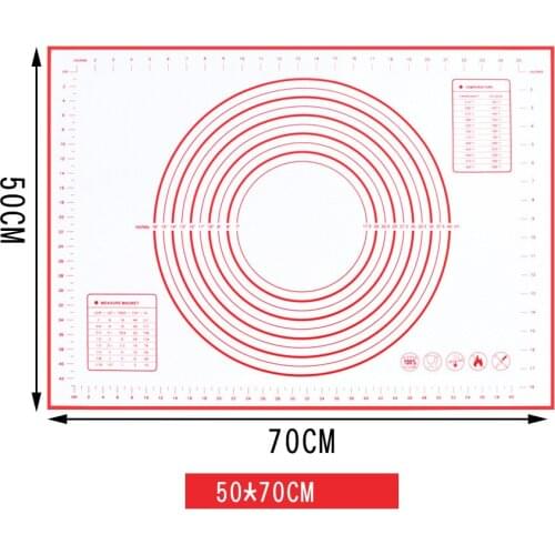 Various large Size Non_Stick Silicone Baking Mat reusable Baking Mat with Scale Rolling Pin 60x80/50x70/60x60CM