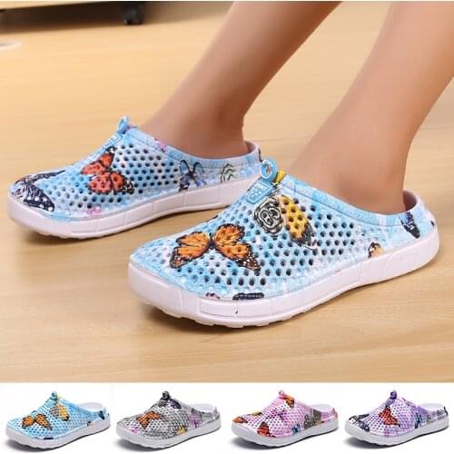Womens Slip-On Quick Dry Water Clogs Shoes Beach Sandals Lightweight Breathable Bathroom Swimming