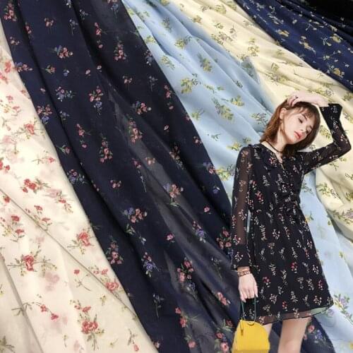 75D High Twist Chiffon Fabric Scarf Fabric, Clothing Accessories Spring and Summer Dresses Fashion Fabric