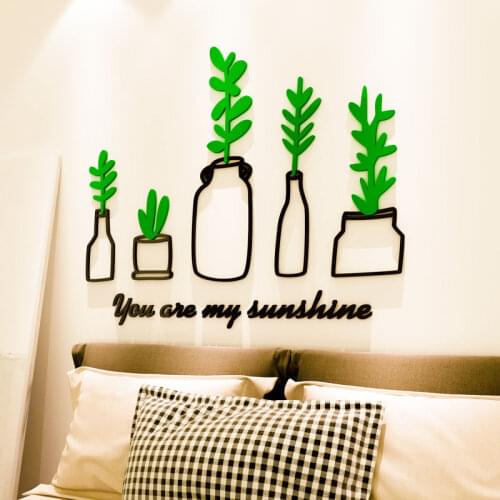 WS130 Modern minimalist creative personality 3D wall sticker dining room sofa background wall bedroom bedside decoration