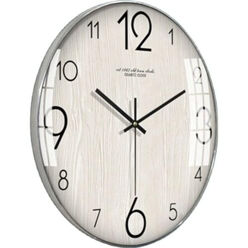 Nordic Modern Wall Clock Wooden Living Room Bedroom Decoration Wall Watch Mute Creative HD Glass Watches Mind Gift Zegary