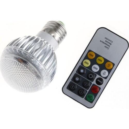Temperature Adjustable LED 9W E27 Light Bulb Drop shipping