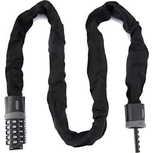 Bike Chain Lock For Bicycle Mountain Bike5-Digits Codes Anti-Theft Password Portable Car Chain Code Lock
