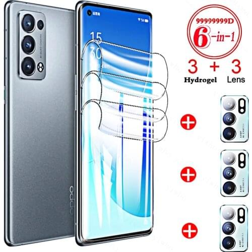 Screen Protector Hydrogel Film for OPPO Reno6 Pro+ 5g Screen Protectors Protective Glass Camera Lens Reno 6 5 Pro Plus + 6Pro
