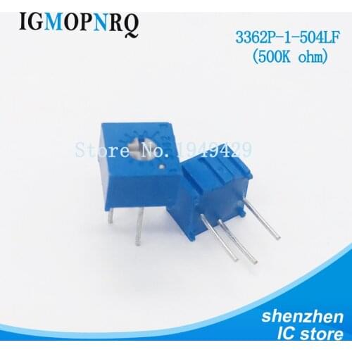 10Pcs/Lot 3362P-1-504LF 3362P 504 500K ohm Trimpot Trimmer Potentiometer Variable resistor new