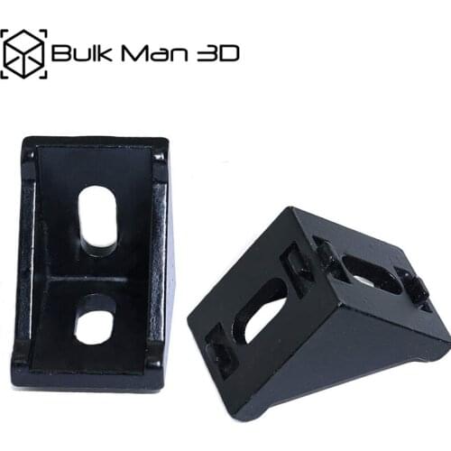 100pcs/Lot 90 Degree Cast Corner Bracket Black 20x28x28mm for V-Slot Profile