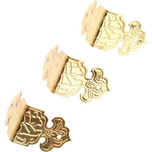 12Pcs Box Corners Bat Flower Lace Decorative Protector Antique Bronze/Gold Bracket Metal Book Albums Protectors Scrapbooking