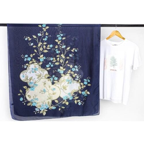 180*90cm TOP Silk Flower Floral luxurious Scarves Women Foulard Square Hijab Scarf Ladies Shawl wrap muffler pareo female hijab