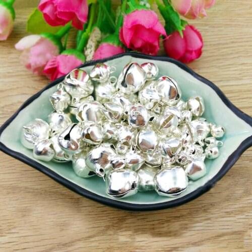 20PCs Silver Jingle Bells Pendants Hanging Christmas Tree Ornaments Christmas Decorations Party DIY Crafts Accessories