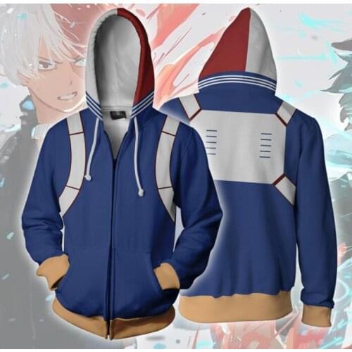 3D My Hero Academia sweatshirts Todoroki Shoto plus size Men women hoodies cosplay costume College clothing Top New 2018