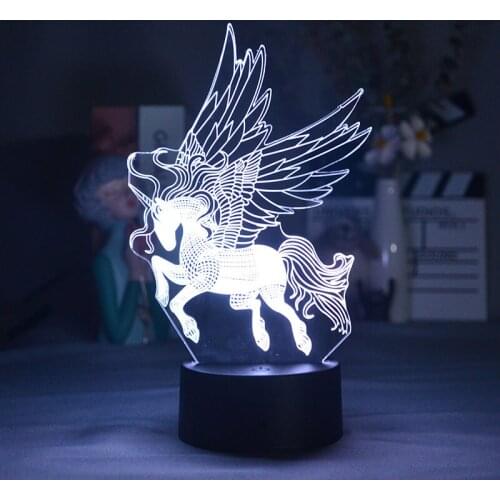 3D Acrylic Light Table Lamp For Home Bedroom Decoration Kids Gift Cute Room Decor Night Light Birthday Holiday Accent Lighting