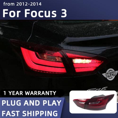 Car Styling Taillights for Ford Focus 3 Sedan LED Tail Light 2012-2014 Tail Lamp DRL Rear Turn Signal Automotive Accessories