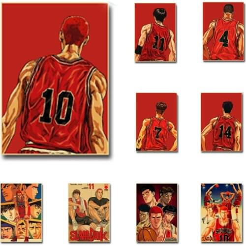 Basketball Cartoon Slam Dunk Wall Art Canvas Painting Nordic Posters And Prints Wall Pictures For Living Kids Room Decoration