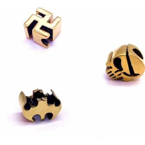 EDC Knife Beads Brass Charms For Paracord Bracelet Accessories Survival,Handmade DIY Pendant Buckle for Paracord Knife Lanyards