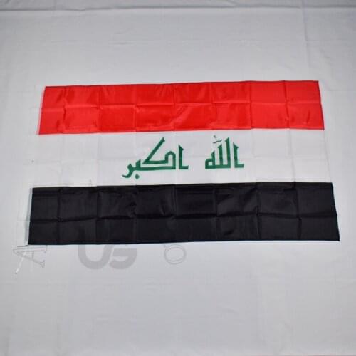 Iraq 90*150cm Iraqi Irak flag Banner 3x5 Foot Hanging National flag Home Decoration flag
