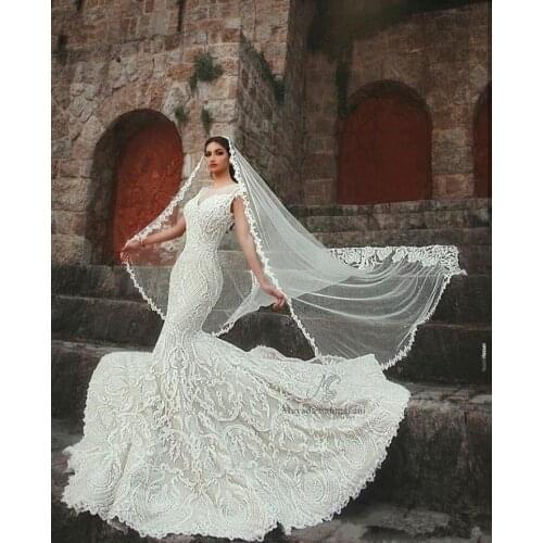 Best Selling Chapel Length Bridal Veils with Appliques In Stock Long Wedding Veils 2019 Vestido De Noiva Longo Wedding Veil