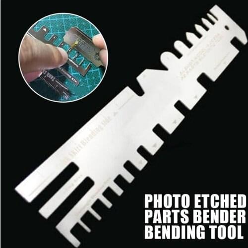 Metal Hand Pressure Type Ruler Etch With Bending Plate for Model Ship Tank Photo Etched Parts Bender Bending Folding Tool