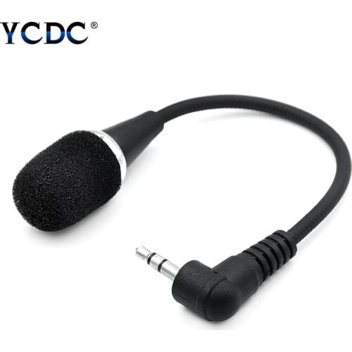 Mini Microphone for PC Laptop Lound Phone 3.5mm plug Microphone Audio Mic Speaker Universal Portable 16-18cm Cable Hands Free