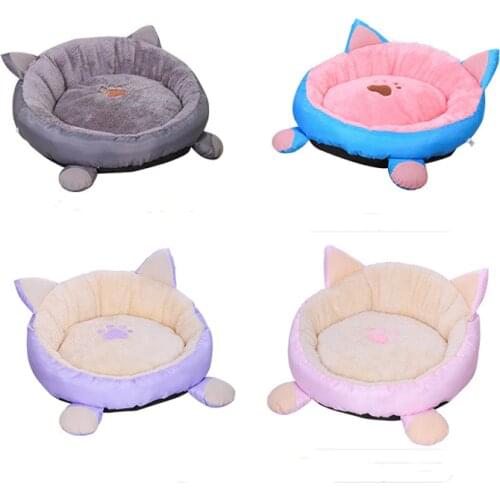 Soft Pet Nest Cats Sand Cotton Detachable Washable Puppy House Four Seasons Universal Plus Velvet Cats Dogs Mat Pet Supplies