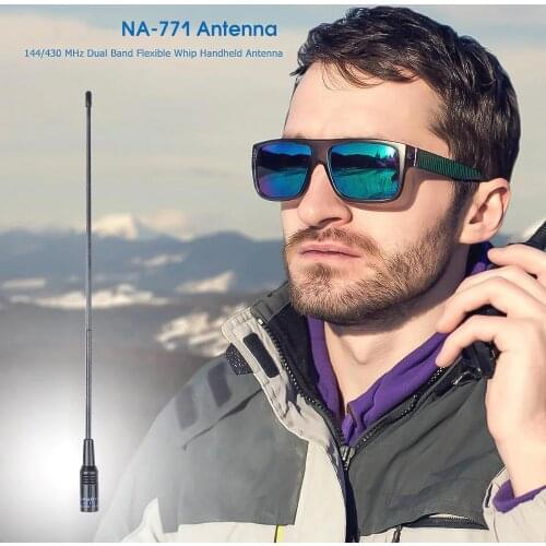 NA-771 SMA-M Male Flexible Antenna VHF/UHF 144/430MHz for TF-UV985 For BAOFENG VX-5R VX-6R Two Way Radio Talkie