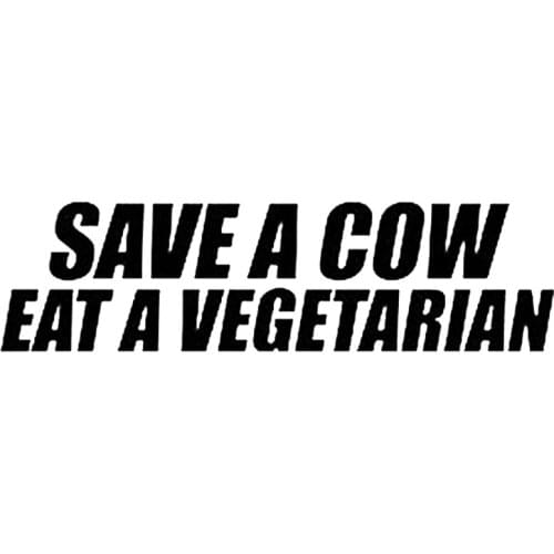 15*4.1cm SAVE A COW CAR BUMPER SHOW STICKER FUNNY DRIFT JDM DECAL VINYL Be Different Modern Decal Car Sticker
