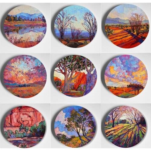 Erin Hanson Wall Plate Beautiful High Quality Ceramic Handcrafts Decorative Plate Home Living Room Bar Resturant Art Plate