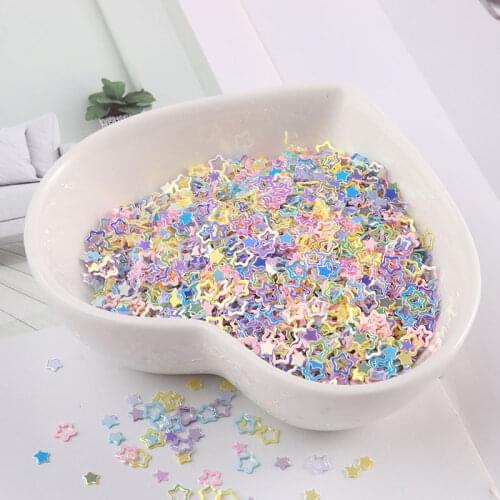 10g/Pack 4mm Hollow Plum Shape Sequins Mix Macaroon Hollow Heart Star Nails Paillettes Glitters Craft Wedding DIY Lentejuelas
