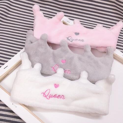 Sweet Crown Hair Band Coral Wash Face Heart-Shanped Letter Headbands For Women Girls Straps Hair Ring Turban Hair Accessories