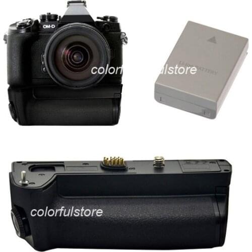 Pro Vertical Shooting Shutter Battery Hand Handle Grip Holder For Olympus OM-D E-M1 OMD EM1 DSLR Camera as HLD-7 HLD7+ 1 x BLN-1