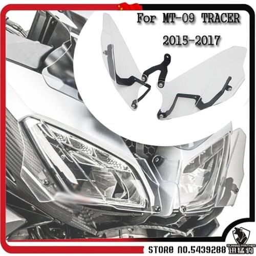 Transparent Motorcycle Accessories Headlight Guard Grill Protector For YAMAHA MT-09 TRACER MT09 MT 09 TRACER 2015 2016 2017