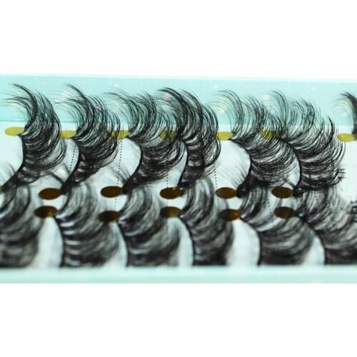 NEW 5/8pairs fluffy faux mink eyelashes natural long false eyelash extension handmade volume 5d lashes makeup faux cils cilios