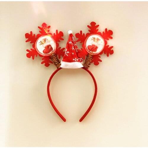 Christmas spring hoop, non-woven sunflower, Christmas hat, bald headband, lovely hair decoration wholesale