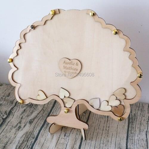 Personalized rustic Tree Shaped Dropbox Wedding Guest Books Alternative hearts Wooden guestbooks Reception party decorations