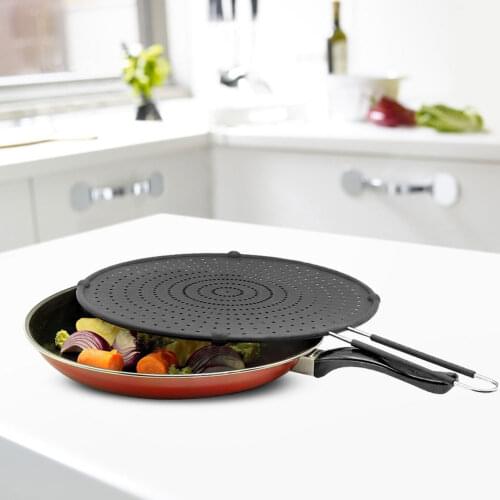 32 X 45 X 1cm Silicone Splatter Screen Guard Nonstick Oil Grease Pan Lid With Folding Handle For Frying Pan Skillet Cooking 2021
