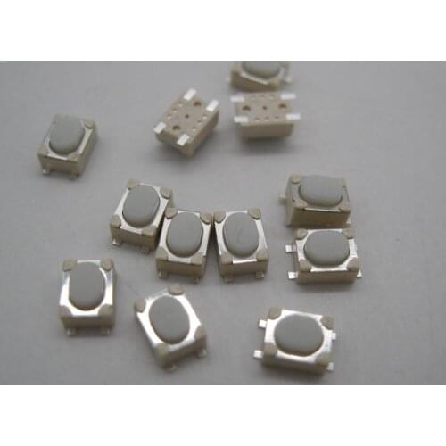 100PCS/LOT 3*4*2.5mm SMD Tact Switch 4 Pin Touch Micro Switch Push Button Switches 3x4x2.5mm White Button