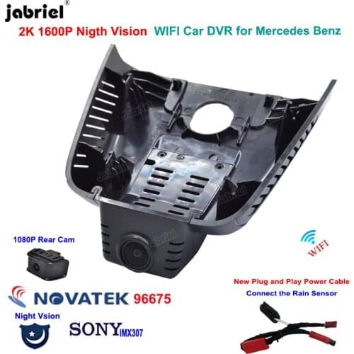 2K Dash Cam 1600P New Wifi Night Vision Car DVR Dashcam Video Recorder for Mercedes Benz A Class w177 A180 A200 A220 2019 - 2021