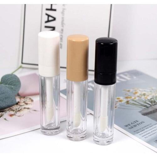 10/30/50pcs 8ml Lip gloss tube Clear Empty lip glaze bottle White,Black cap,DIY Refillable Cosmetics packing contaienr