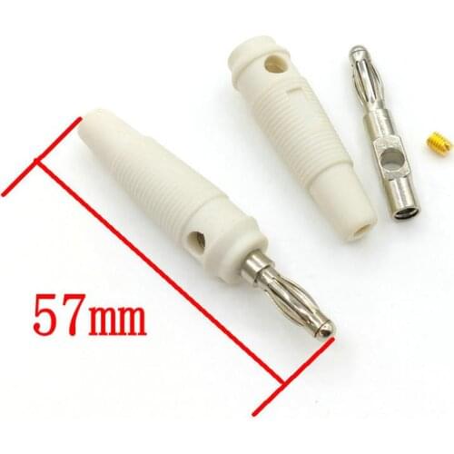 100pcs white 4MM Banana Plug connectors