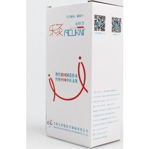 100pcs Accupuncture massage EACU knife needles disposable sterile blade needle acupuncture copper handle needles