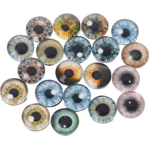 20Pcs Glass Doll Eyes Animal Handmade 8mm/12mm/18mm DIY Crafts Eyeballs