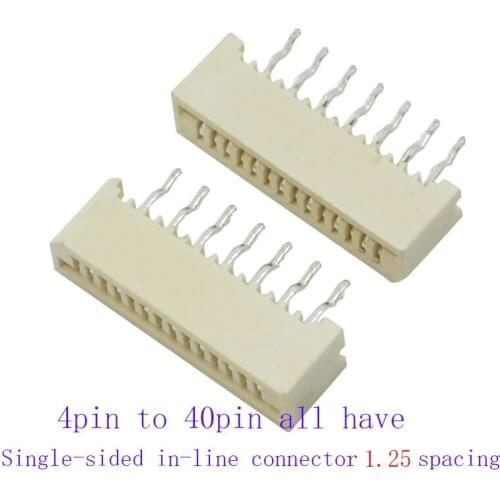400pcs FFC FPC connector 1.25mm Kits each size 20pcs 4p 5p 6p 8p 10p 12p 14p 16p to 40p inline