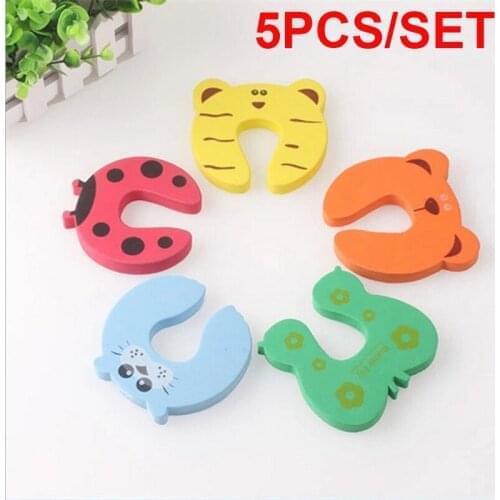5PC/Lot Protection Baby Safety Cute Animal Security Door Stopper Baby Card Lock Newborn Care Child Finger Protector Dropshipping