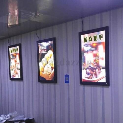 5PCS High Bright A1 Black Aluminum Frame LED Illuminated Menu Boards,Avertising Light Boxes for Restaurant