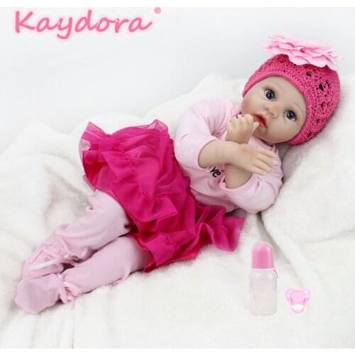 55cm Reborn Bebe Dolls Baby mohair Style doll 22 inch Adorable Handmade lol reborn baby Christmas gift Hot sale Kaydora