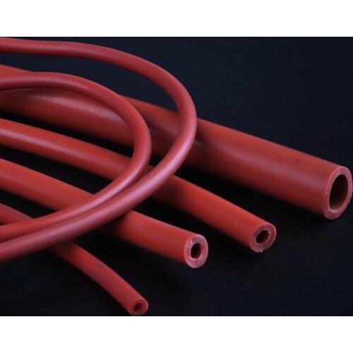 9.5m I.D * O.D 6X20MM Hi-quality Rust Red Silicone Hose Flexible Silica Gel Pipe