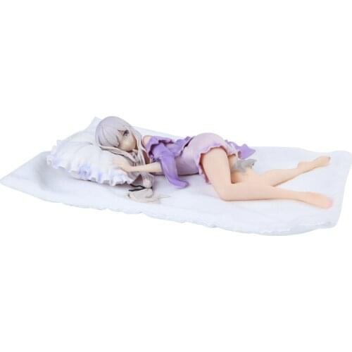 Anime Re:Life In A Different World From Zero Emiria Purple pajamas sexy girl figure PVC action figure Collection Model Doll Gift