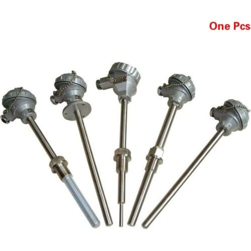 1pc WRN130 temperature sensor K type 0-1300 degree with 16*200/300/400/500mm stainless steel thermocouple temperature probe