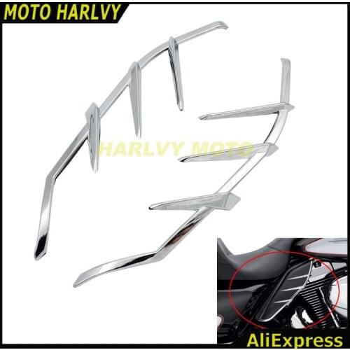 Chrome Motorbike Accessories ABS Mid-Frame Air Deflector Trim For Harley Electra Glide FLHTK FLHTCU